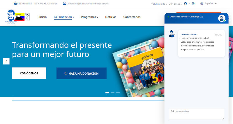 Sitio Web Fundación Don Bosco